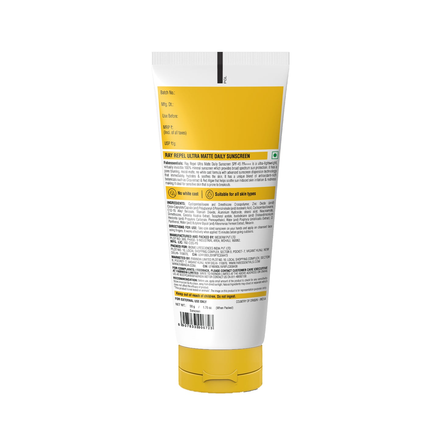 Ultra Matte Daily Sunscreen SPF 45 PA++++ -50 g
