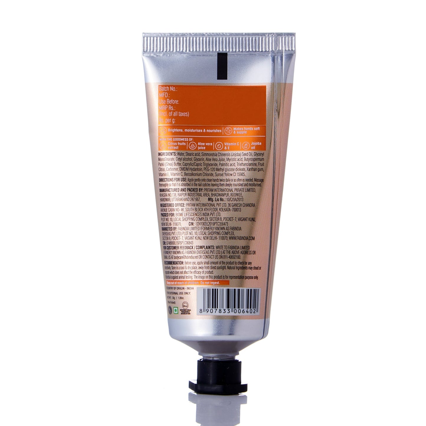 Vitamin C Citrus Fruits Hand Cream - 30 gm