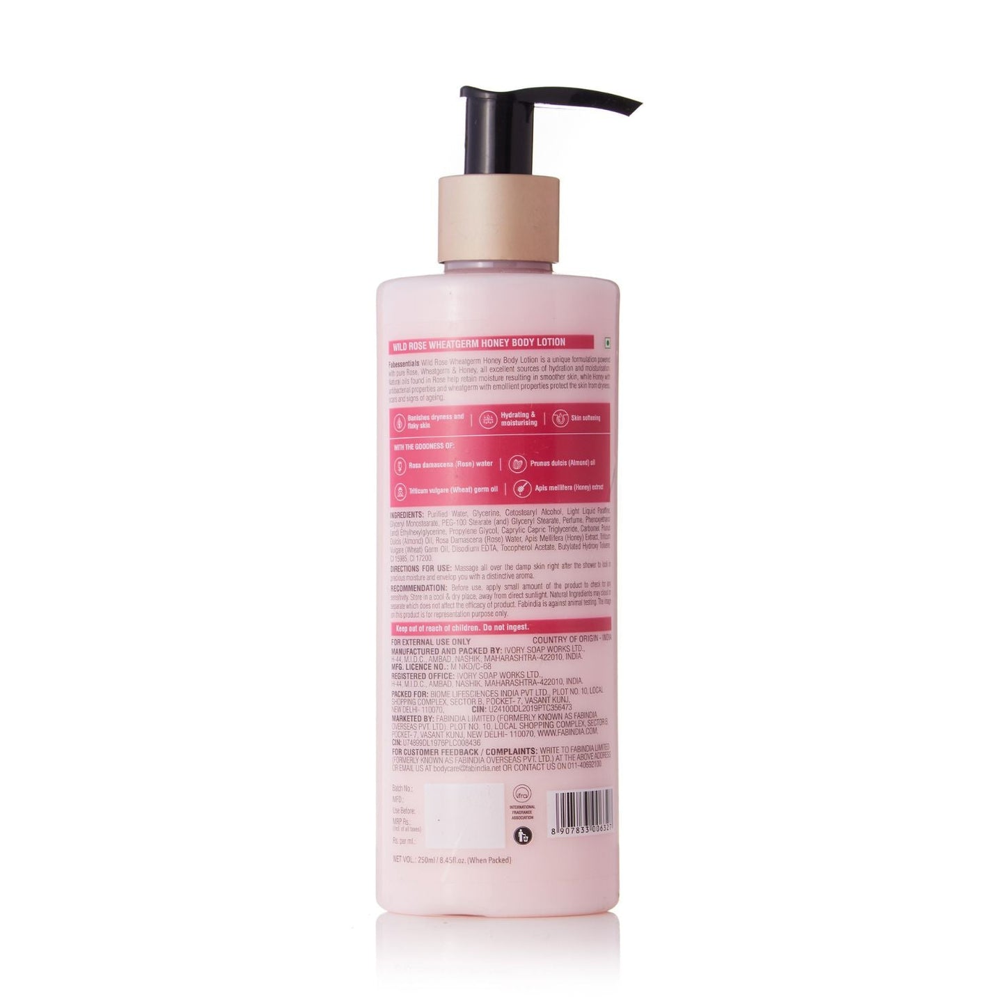 Wild Rose Wheatgerm Honey Body Lotion - 250 ml