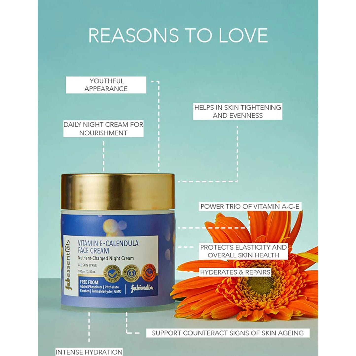 Vitamin E Calendula Night Cream - 100 gm