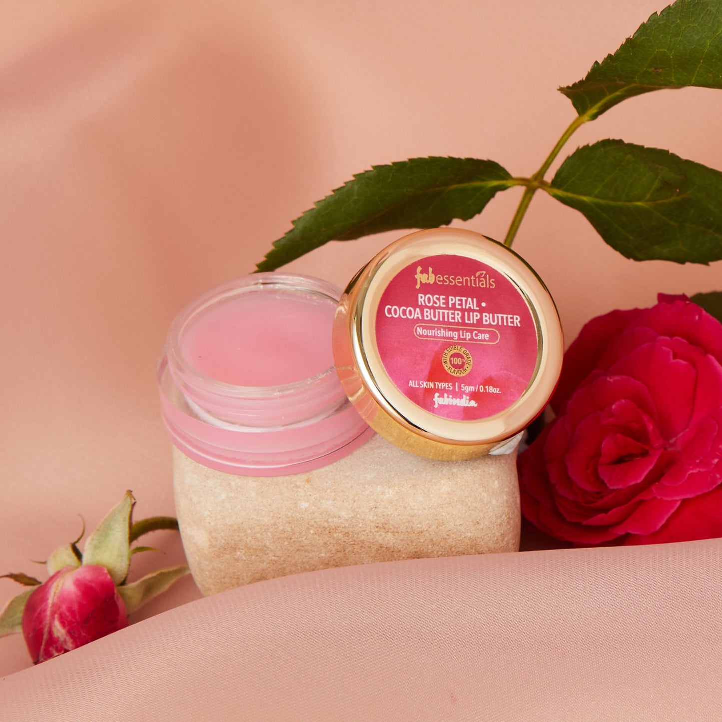 Rose Petal Cocoa Butter Lip Butter - 5 gm