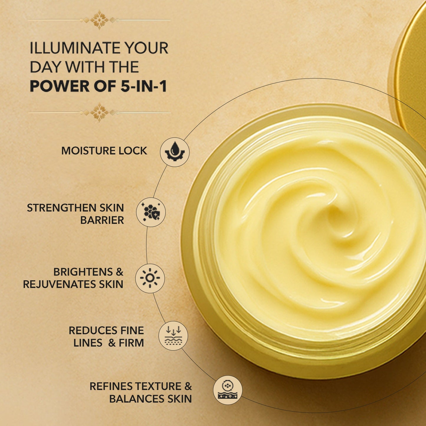 fabessentials Suvarna Kumkumadi 24K Gold Face Cream with Niacinamide & Red Algae 50ml