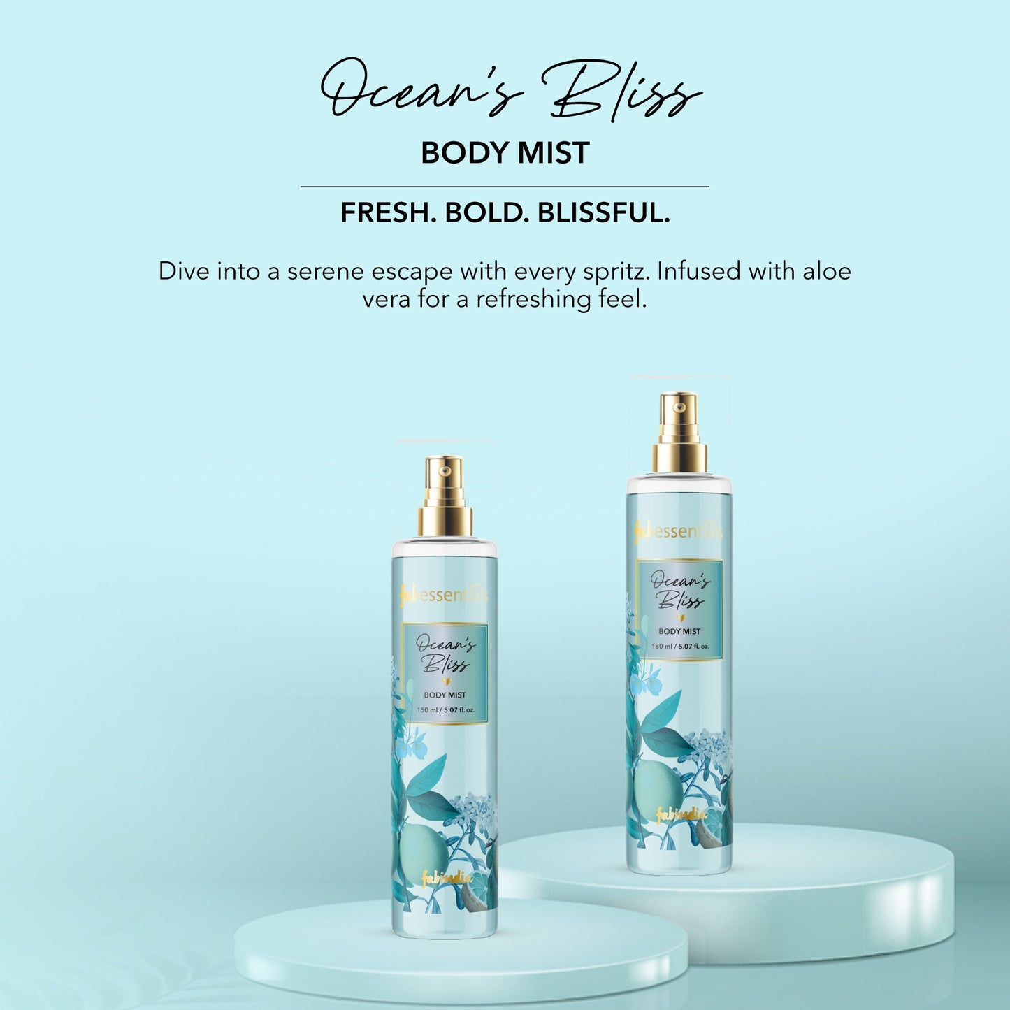 fabessentials Ocean's Bliss Body Mist 150ml | Luxury Fine Fragrance Mist for Women & Men