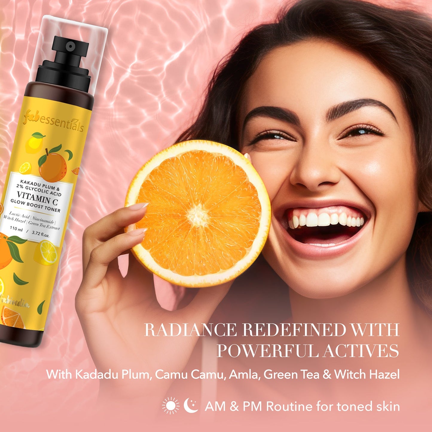 fabessentials Kakadu Plum & 2% Glycolic Acid Vitamin C Glow Boost Face Toner 110ml