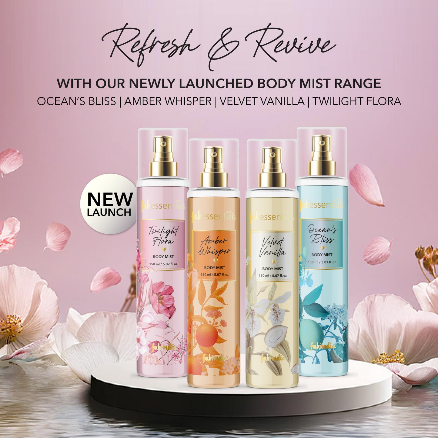 fabessentials Twilight Flora Fine Fragrance Body Mist 150ml | Luxury Fine Fragrance Mist for Women & Men