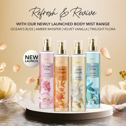 fabessentials Amber Whisper Body Mist 150ml | Luxury Fine Fragrance Mist for Women & Men