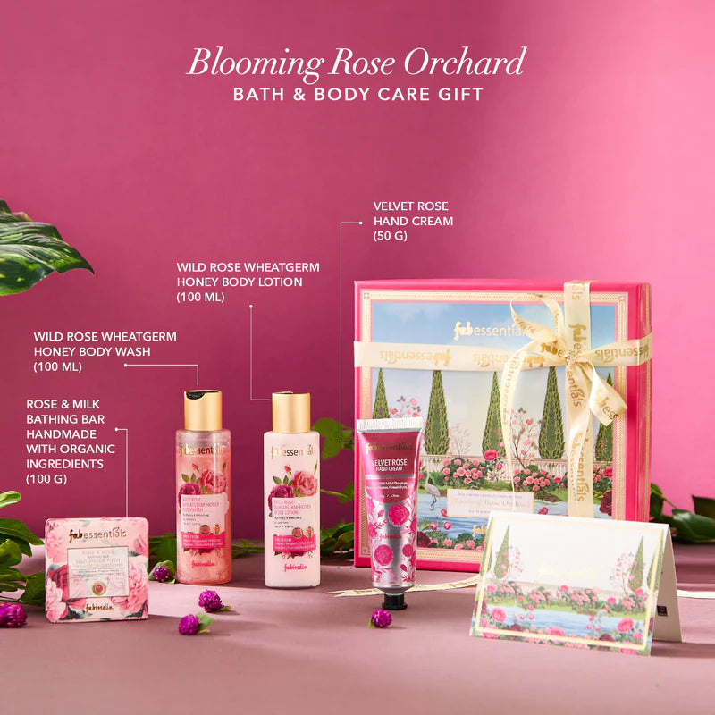 Blooming Rose Orchard Bath & Body Gift Set - Pack of 4