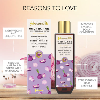 Fabessentials Onion Oil with Redensyl & Biotin - 200 ml