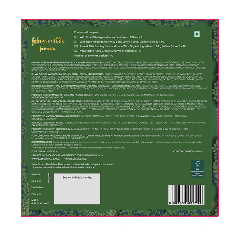 Blooming Rose Orchard Bath & Body Gift Set - Pack of 4
