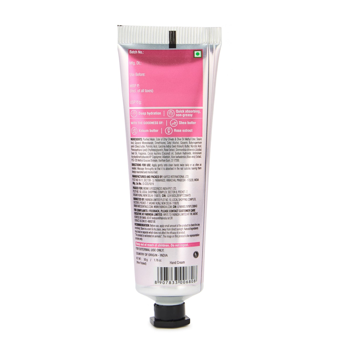 fabessentials Velvet Rose Hand Cream 50g