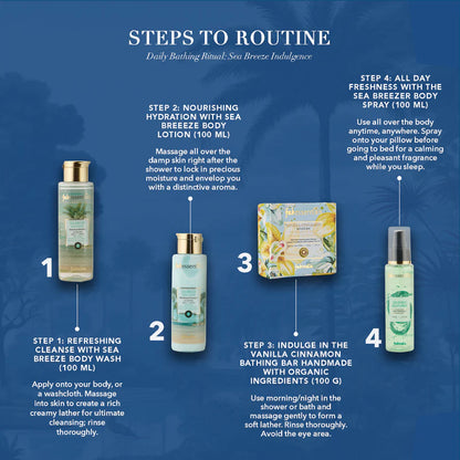 fabessentials Sea Breeze Spa Body Care gift Set 310g | Bath & Body Gift Set