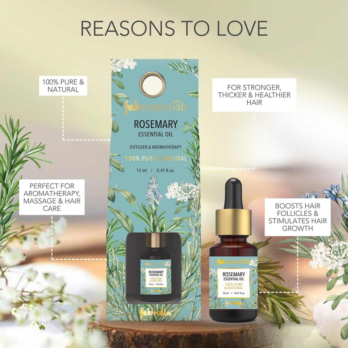 fabessentials Rosemarry Essential Oil 12ml