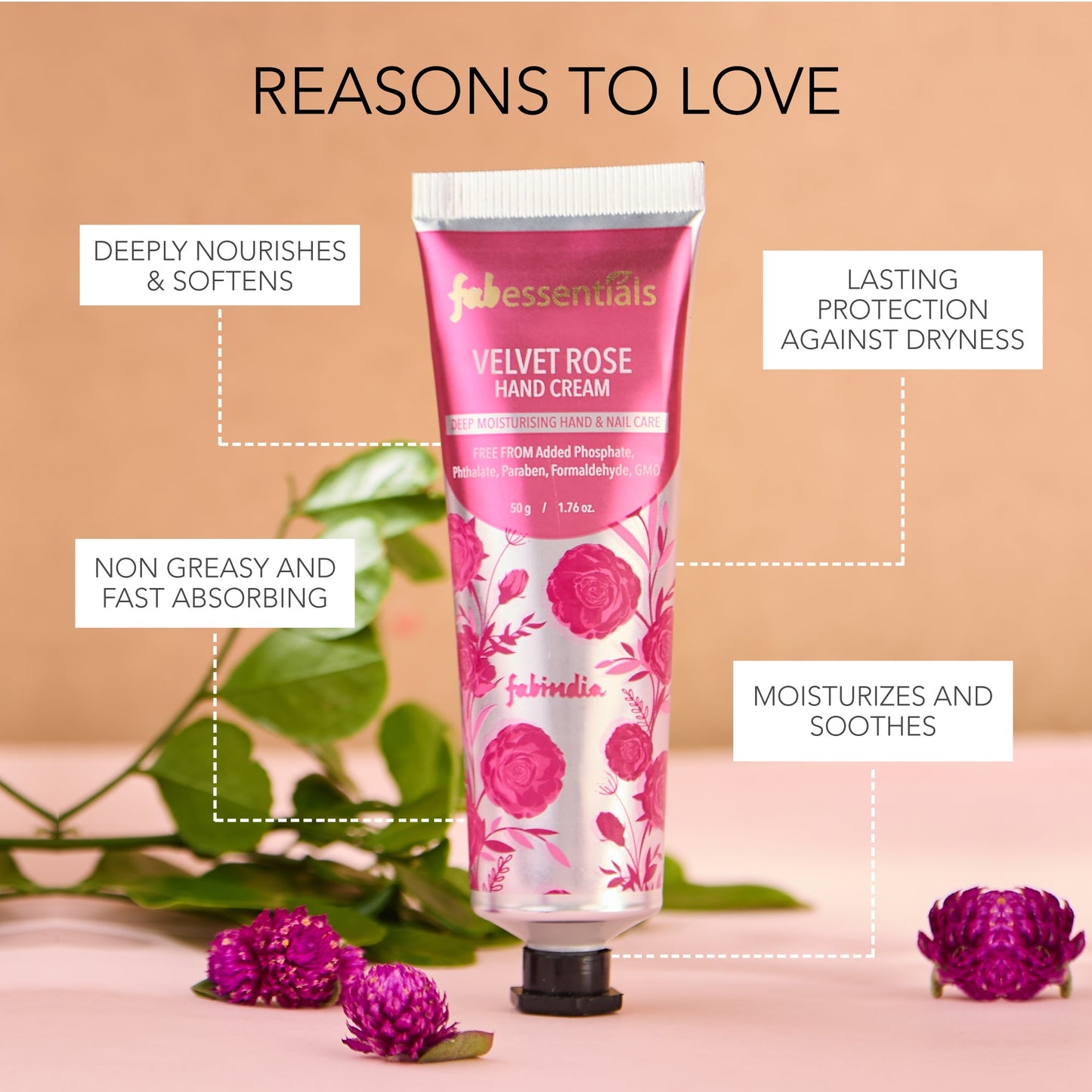 fabessentials Velvet Rose Hand Cream 50g