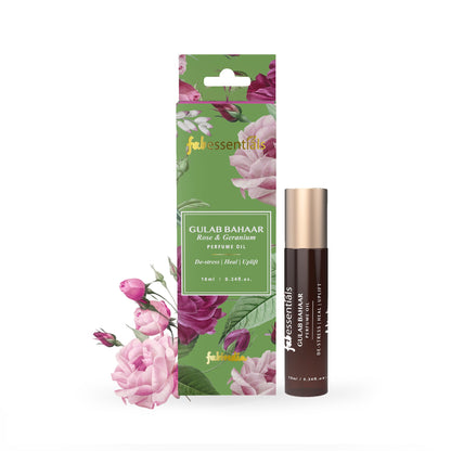 fabessentials Gulaab Bahaar Rose & Geranium Perfume Oil 10ml | Roller ball Perfume Oil for Men & Women