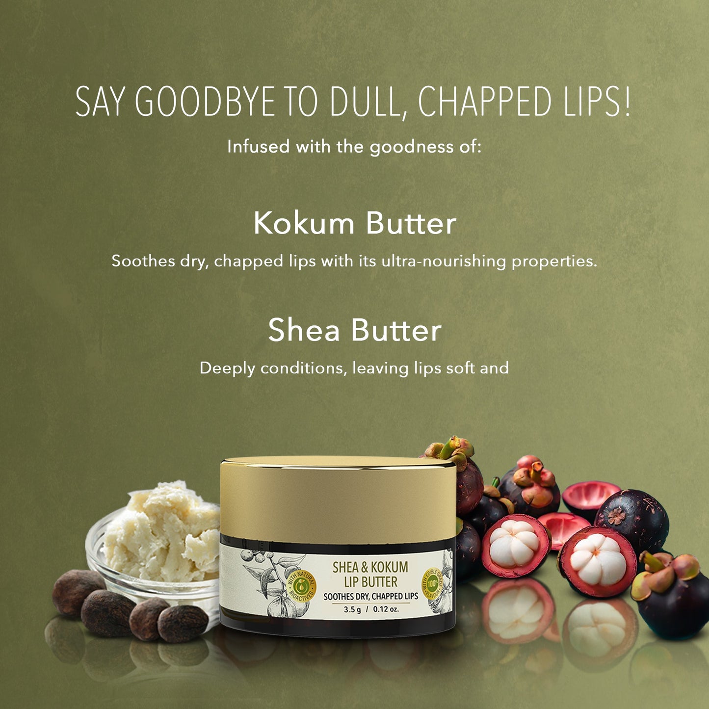 fabessentials Shea & Kokum Lip Butter 3.5g | Lip Balm for Chapped Lips