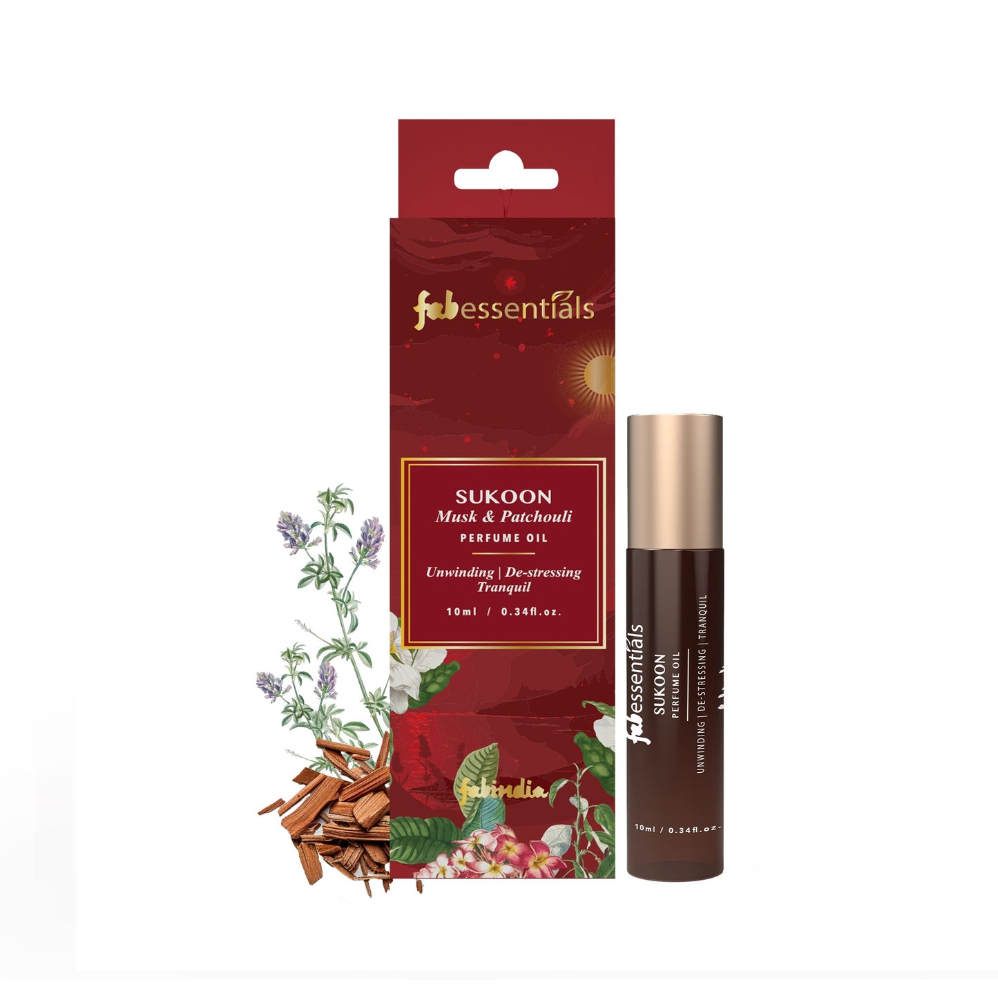 fabessentials Perfume Oil 10ml (Sukoon) | Roller ball Perfume Oil for Men & Women