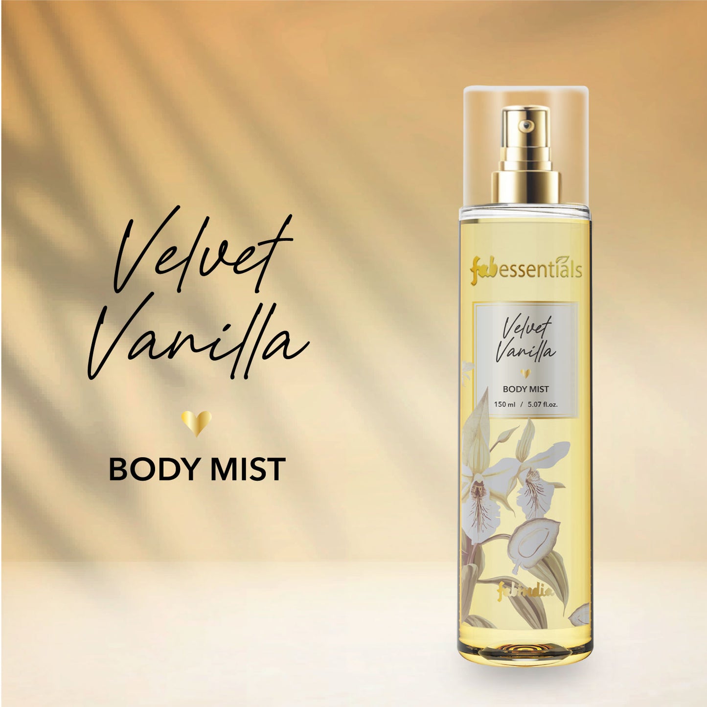 fabessentials Velvet Vanilla Body Mist 150ml | Luxury Fine Fragrance Mist for Women & Men