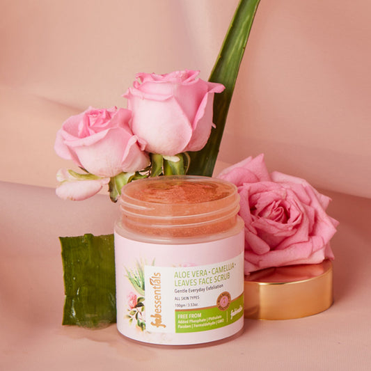 Aloe Vera & Camellia Leaves Face Scrub - 100 gm