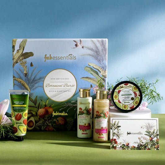 Avocado Lychee Botanical Burst Bath & Body Gift Set - 200 ml + 150 gm