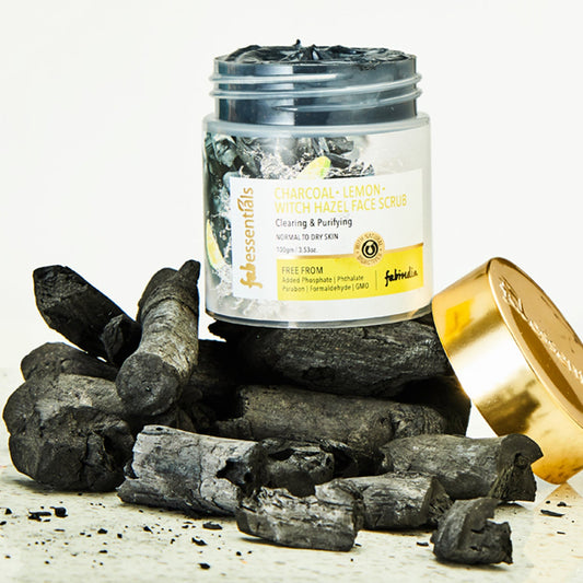 Charcoal Lemon & Witch Hazel Face Scrub - 100 gm