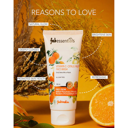 Vitamin C Citrus Fruits Face Wash - 100 ml