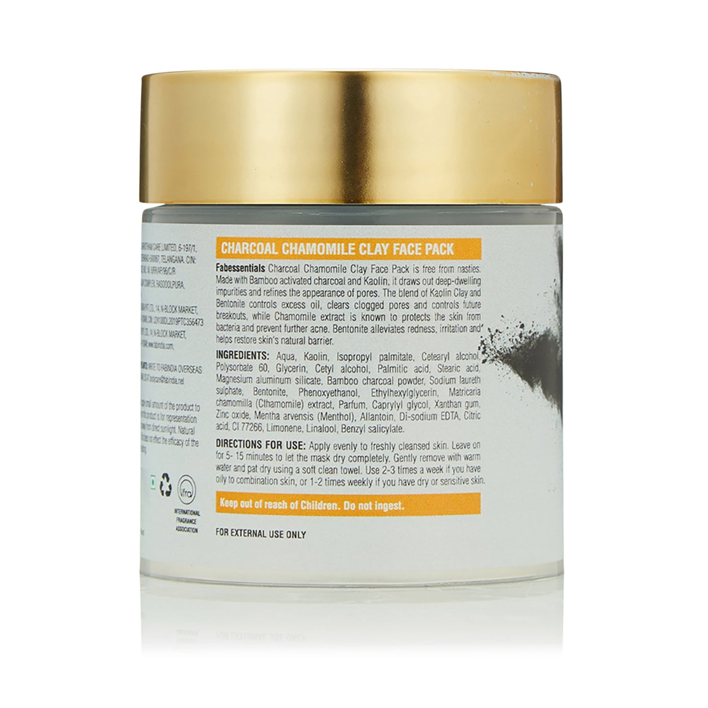 Charcoal Chamomile & Clay Face Pack - 100 gm