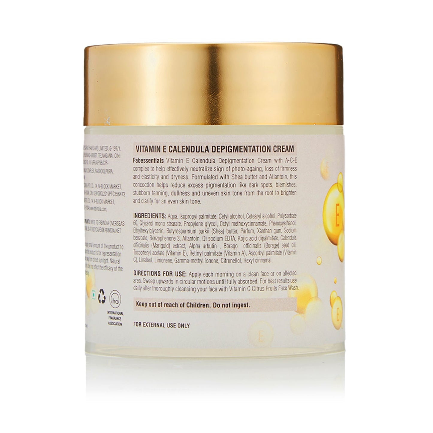 Vitamin E Calendula Depigmentation Cream - 100 gm