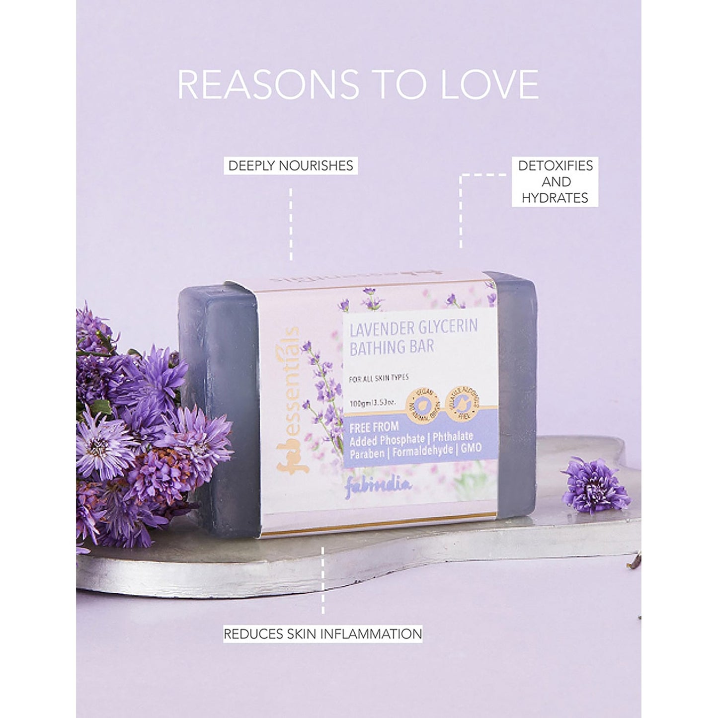 Lavender Glycerin Bathing Bar - 100 gm