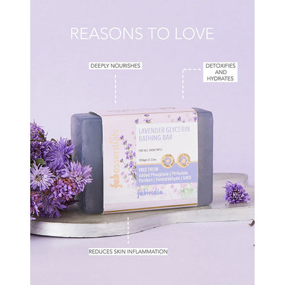 Lavender Glycerin Bathing Bar - 100 gm