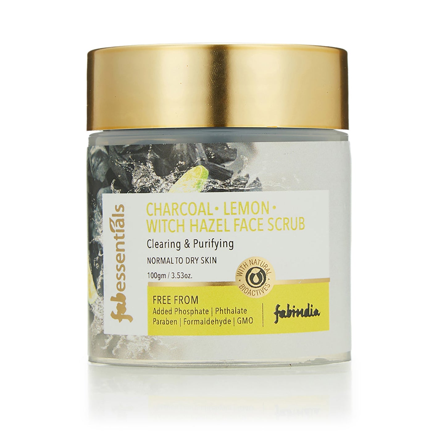 Charcoal Lemon & Witch Hazel Face Scrub - 100 gm