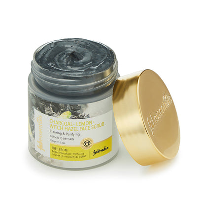 Charcoal Lemon & Witch Hazel Face Scrub - 100 gm