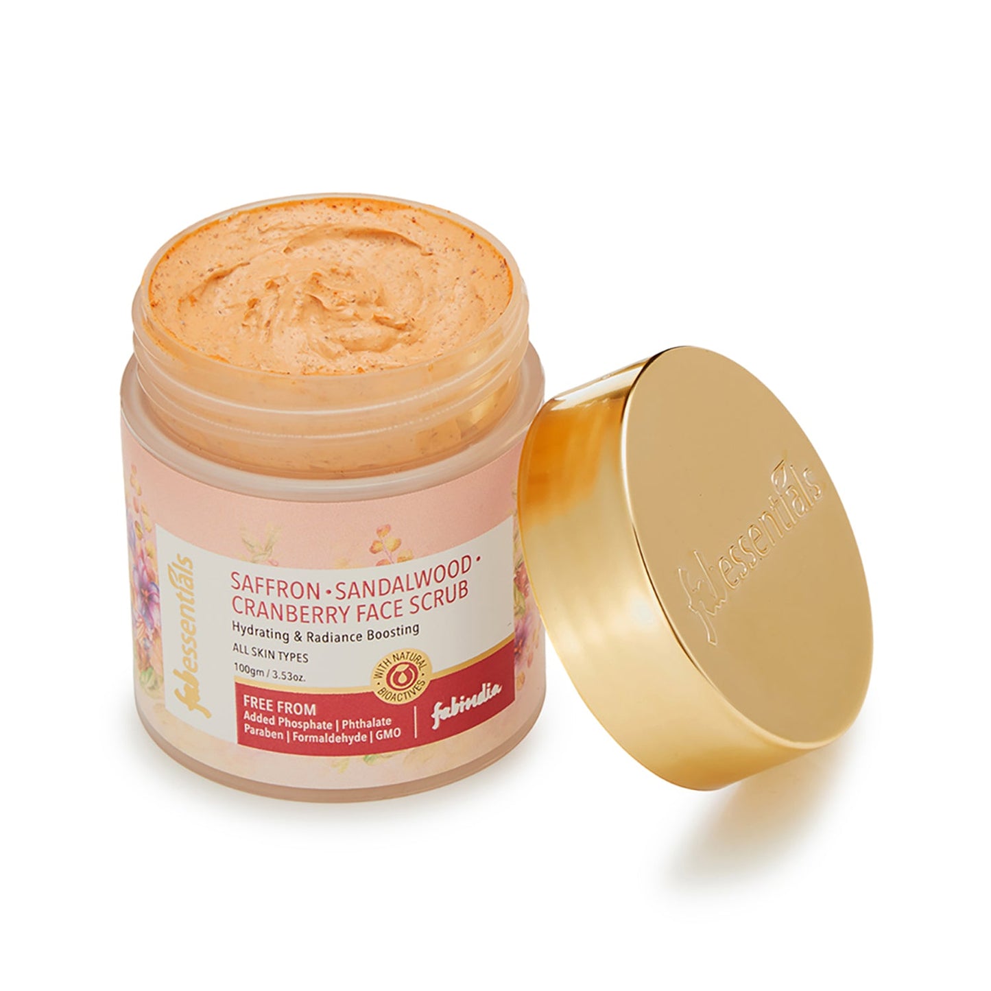 Saffron Sandalwood Cranberry Face Scrub - 100 gm