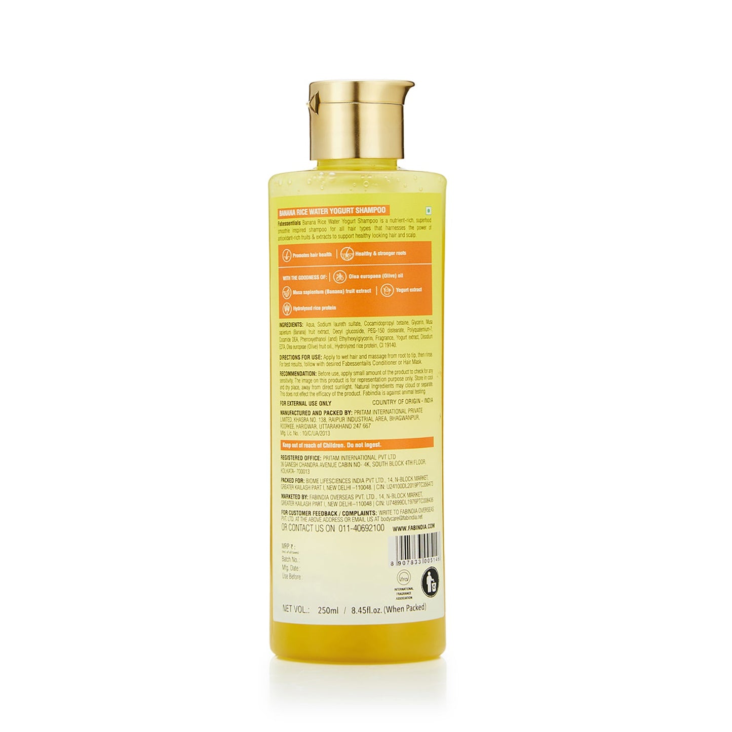 Banana Rice Water & Yogurt Shampoo - 250 ml