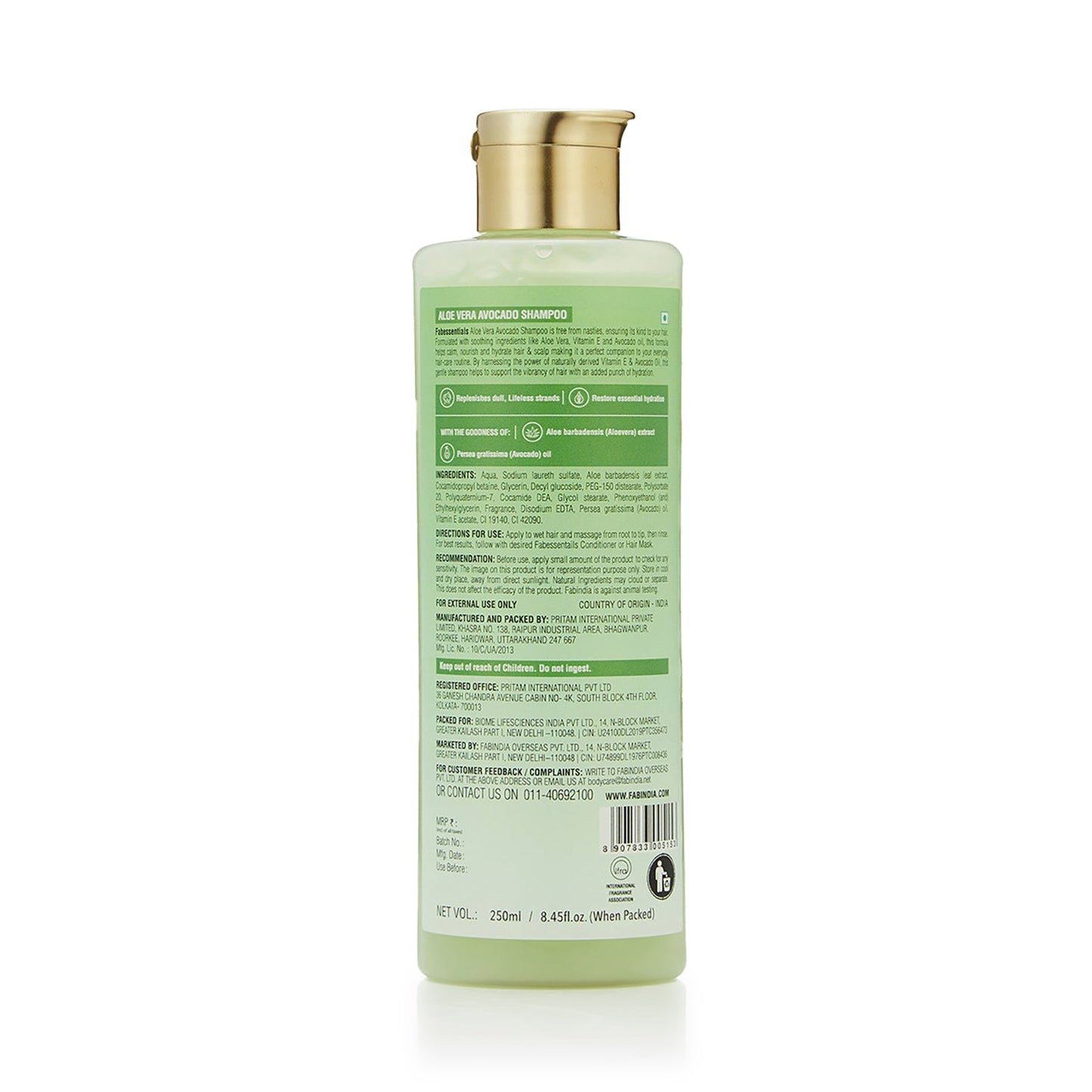 Aloe Vera & Avocado Shampoo - 250 ml