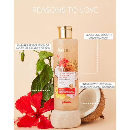 Coconut Hibiscus & Cocoa Butter Exfoliating Body Wash- 250 ml