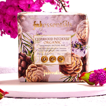 Cedarwood Patchouli Handmade Bathing Bar - 100 gm