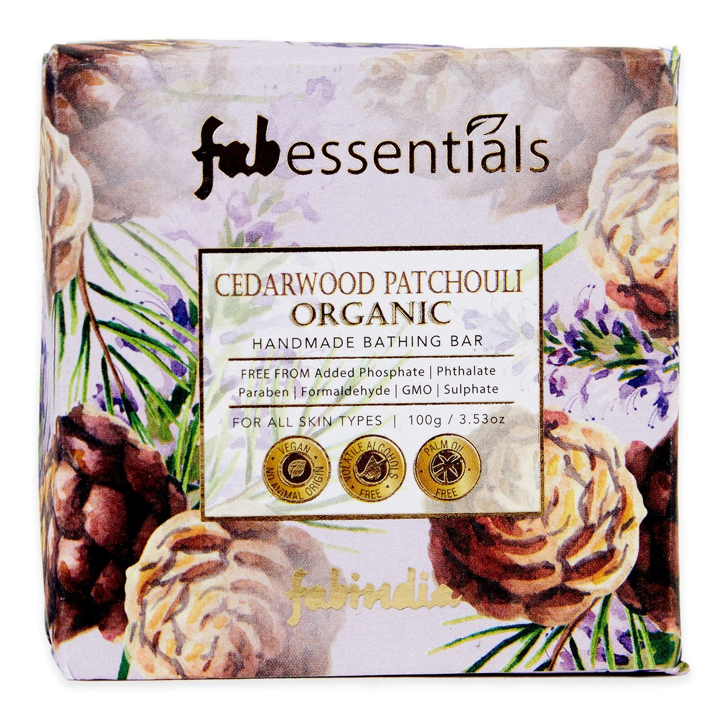 Cedarwood Patchouli Handmade Bathing Bar - 100 gm