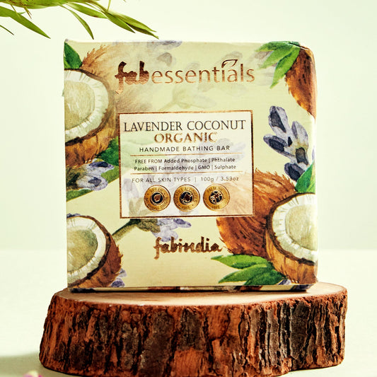 Lavender Coconut Organic Handmade Bathing Bar - 100 gm