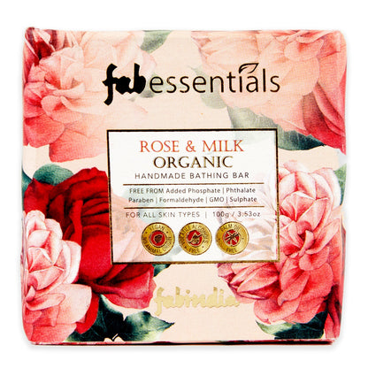 Rose & Milk Handmade Bathing Bar - 100 gm