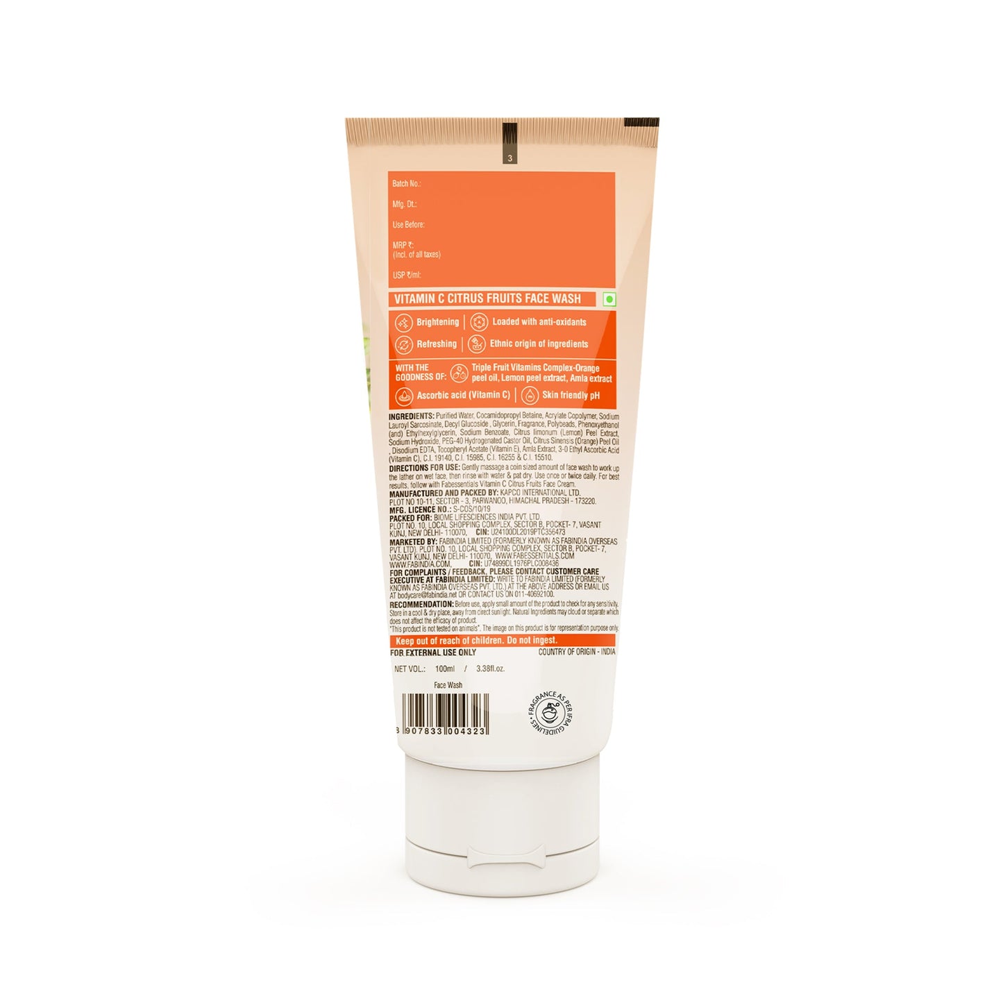 Vitamin C Citrus Fruits Face Wash - 100 ml