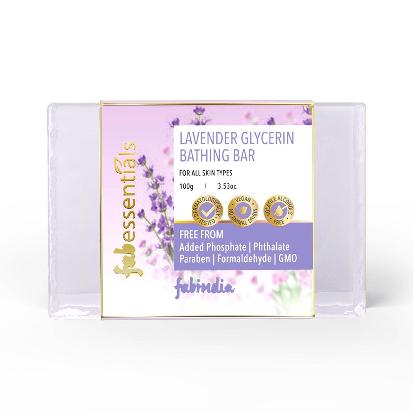 Lavender Glycerin Bathing Bar - 100 gm