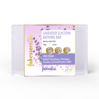 Lavender Glycerin Bathing Bar - 100 gm