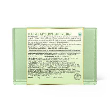 Tea Tree Glycerin Bathing Bar - 100 gm