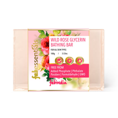 Wild Rose Glycerin Bathing Bar - 100 gm